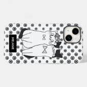 Niedliche Katzenpaare Schwarz und Weiß Personalisi Case-Mate iPhone Hülle (Rückseite (Horizontal))