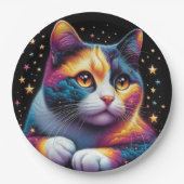 Niedliche Katzenpapiertafel! Pappteller (Vorderseite)