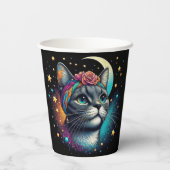 Niedliche Katzenpapiertasse! Pappbecher (Rückseite)