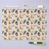 Niedliche Katzenpaws - Nahtloses Musterteppichpapi Seidenpapier (Handwerk)