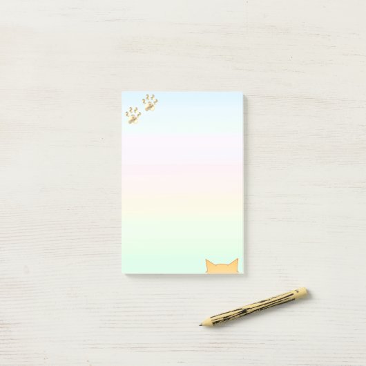 Niedliche Katzenpaws Post-it Klebezettel (Auf Schreibtisch)