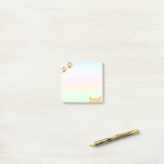 Niedliche Katzenpaws Post-it Klebezettel (Auf Schreibtisch)