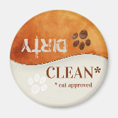 Niedliche Katzenpaws Saubere Geschirrspülmaschine Magnet (Vorne)