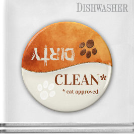 Niedliche Katzenpaws Saubere Geschirrspülmaschine  Magnet