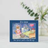 Niedliche Katzenpflegerin, Erinnerung für tierärzt Postkarte (Stehend Vorderseite)