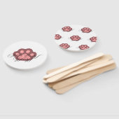 Niedliche Katzenpfoten "MEOW" Kalligraphie - Adora Fächer (Non-assembled)