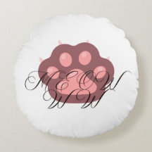 Niedliche Katzenpfoten "MEOW" Kalligraphie - Adora