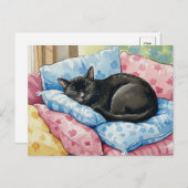 Niedliche Katzenpilze für die Schlafkiste Postkart Postkarte (Vorne/Hinten)