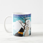 Niedliche Katzenprint-Tasse (Aqua) Kaffeetasse (Links)