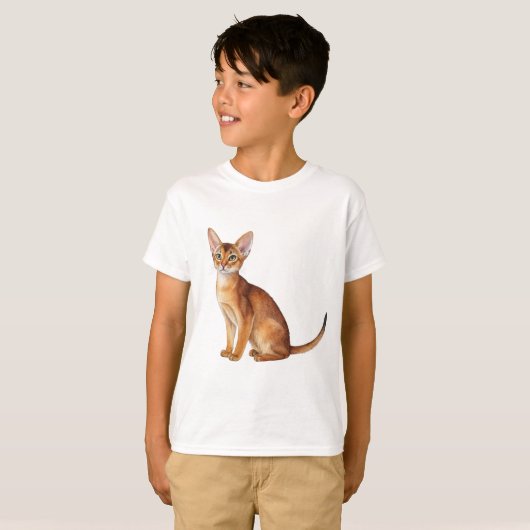 Niedliche Katzenrassen einschließlich einer Abessi T-Shirt (Vorne ganz)