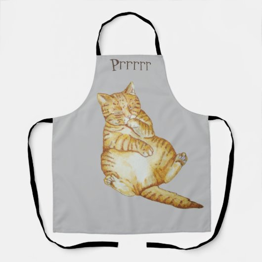 niedliche Katzenschlafginger-Schürze Schürze (Vorderseite)