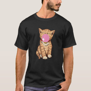 Niedliche Katzenschnecke Gum-Blase-Gummi-Kugel T-Shirt