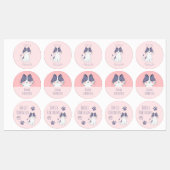 Niedliche Katzenschuletiketten Etiketten (Blatt)