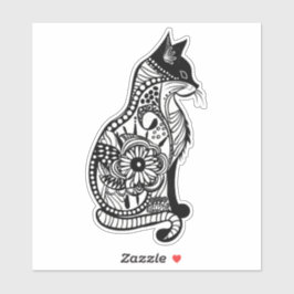 Niedliche Katzenskizze II Aufkleber