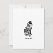 Niedliche Katzenskizze II Mitteilungskarte (Rückseite)