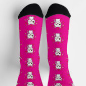 Niedliche Katzensocken mit Herz - Katzen-Liebhaber Socken (Oben)