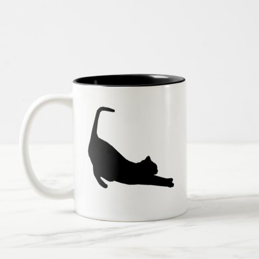 Niedliche Katzenstrecken Zweifarbige Tasse (Links)