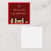 Niedliche Katzenvalentine Mitteilungskarte (Vorne/Hinten)