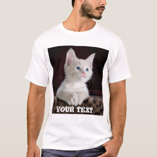 Niedliche Katzenzugehörigkeit Hinzufügen von Foto  T-Shirt