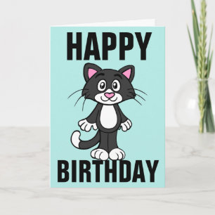 NIEDLICHE KATZKARTE BIRTHDAY GREETING CARD KARTE