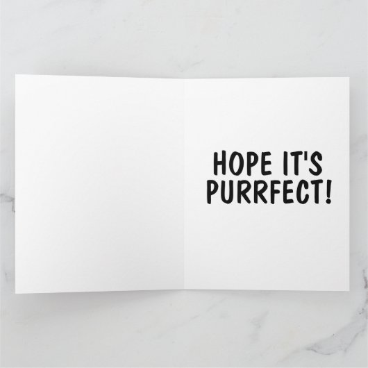 NIEDLICHE KATZLOVER BIRTHTAG ÜBERSEHENE KARTE (Innenseite)