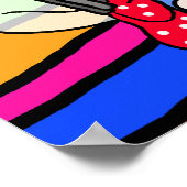 Niedliche kaukasische Mairy Girl Happy Birthday Poster (Ecke)