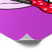 Niedliche kaukasische Mairy Girl Happy Birthday Poster (Ecke)