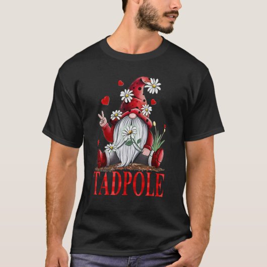 Niedliche Kaulquappe Gnom Herz Gänseblümchen Blume T-Shirt (Vorderseite)