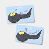 Niedliche Kaulquappen-Cartoon-Abbildung Ausweis (Vorder- & Rückseite)