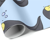 Niedliche Kaulquappen-Cartoon-Abbildung Geschenkpapier (Rolleneckpunkt)