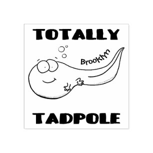 Niedliche Kaulquappen-Cartoon-Abbildung Gummistempel