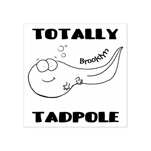 Niedliche Kaulquappen-Cartoon-Abbildung Gummistempel (Prägung)