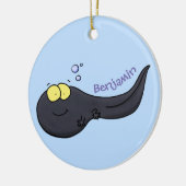 Niedliche Kaulquappen-Cartoon-Abbildung Keramik Ornament (Links)