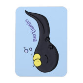 Niedliche Kaulquappen-Cartoon-Abbildung Magnet (Vertikal)