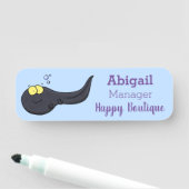 Niedliche Kaulquappen-Cartoon-Abbildung Namensschild (Beispiel)