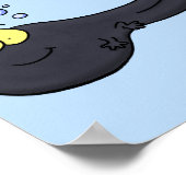 Niedliche Kaulquappen-Cartoon-Abbildung Poster (Ecke)