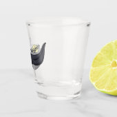 Niedliche Kaulquappen-Cartoon-Abbildung Schnapsglas (Rechts)