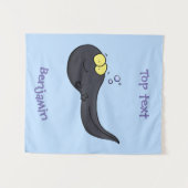 Niedliche Kaulquappen-Cartoon-Abbildung Wandteppich (Vorderseite (Horizontal))