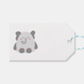 Niedliche kawaii-artige Tiere Elefantenmarke Geschenkanhänger (Vorderseite (Horizontal))