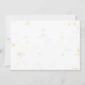 Niedliche Kawaii Astronomie Kinderdusche Einladung (Rückseite)