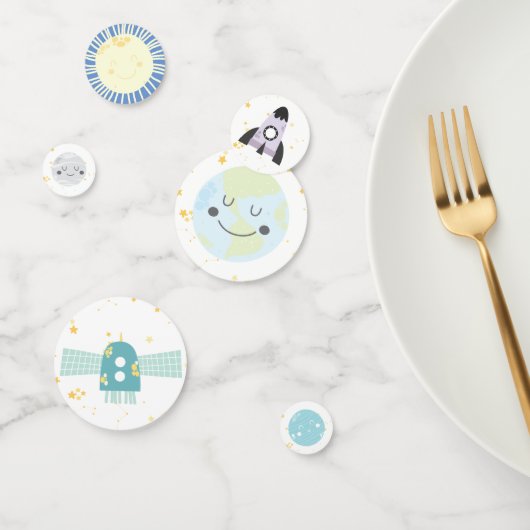 Niedliche Kawaii Astronomie Weltraumbahnhof Party Konfetti (Gruppe)