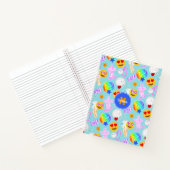 niedliche Kawaii-Aufkleber Muster I Liebe Volleyba Notizblock (Innenseite)