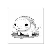 Niedliche Kawaii Axolotl Illustration Gummistempel (Prägung)