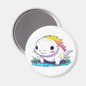 Niedliche Kawaii Axolotl Illustration Magnet (Vorderseite/Rückseite)