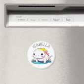 Niedliche Kawaii Axolotl Illustration Personalisie Magnet (In Situ (Geschirrspüler))