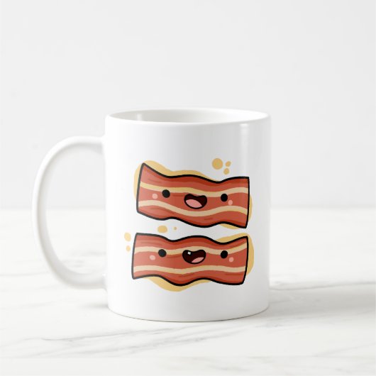 Niedliche Kawaii-Bacon-Streifen Kaffeetasse (Links)