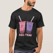 Niedliche Kawaii Bes Teas Boba Bubble Teatro Socia T-Shirt (Vorderseite)
