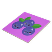 niedliche Kawaii Blaubeeren Dekoration Küche Fliese (Seite)