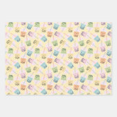 Niedliche Kawaii Bubble Teepastellmuster Geschenkpapier Set (Vorderseite 3)