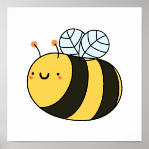 Niedliche Kawaii Bumble Bee Poster